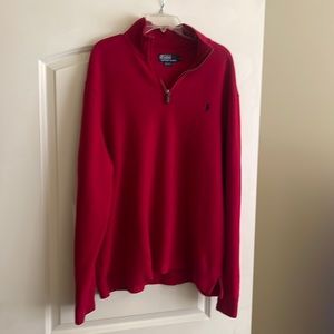 Zip up polo sweater